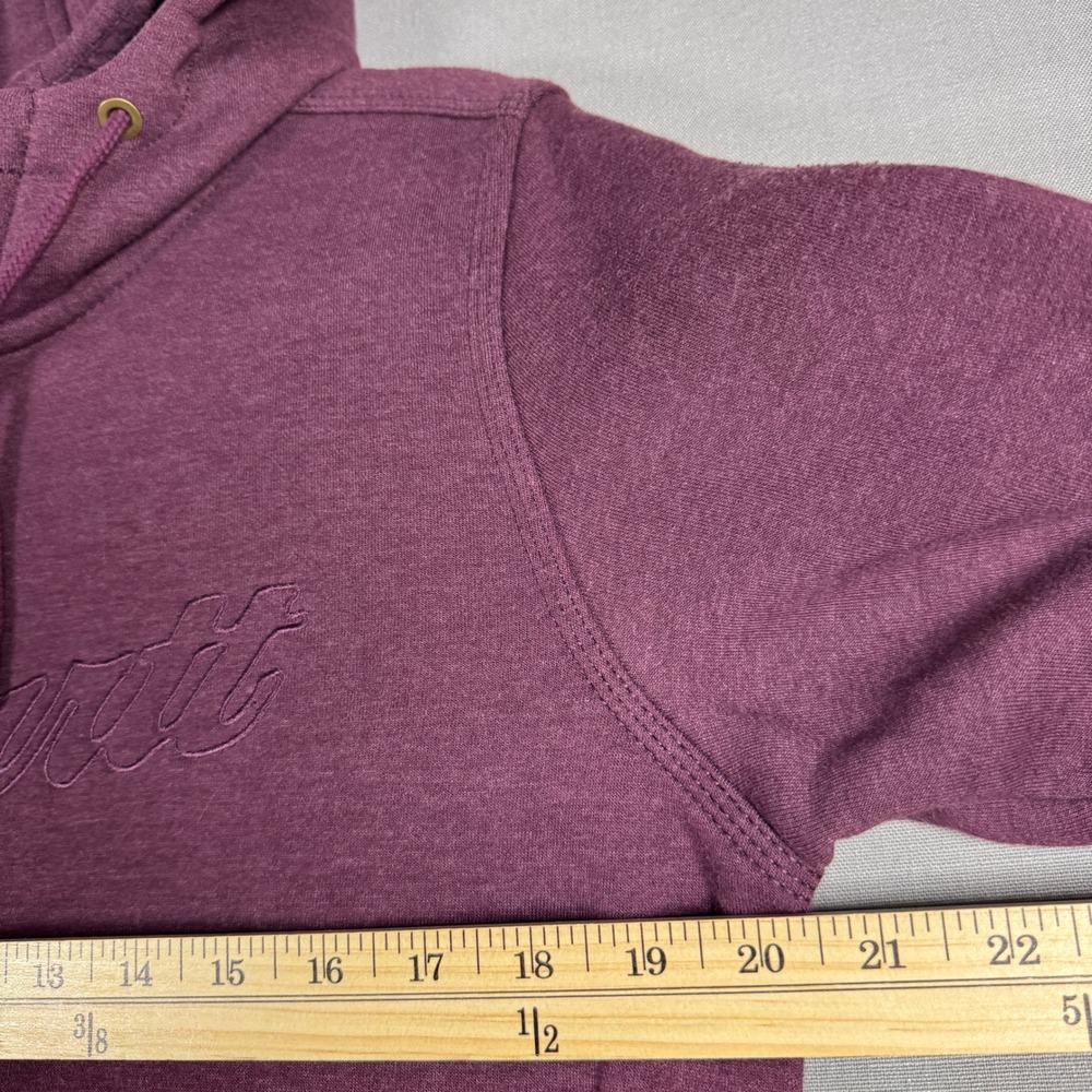 Carhartt Zip Up Hoodie Women L (12-14) Purple Embroidered Logo Jacket - Picture 7 of 8